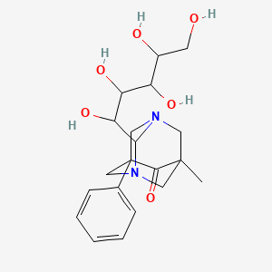 1-C-(5-methyl-6-oxo-7-phenyl-1,3-diazatricyclo[3.3.1.1~3,7~]dec-2-yl)pentitol