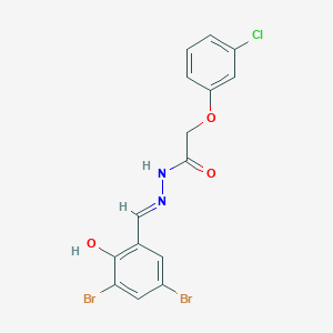 molecular formula C15H11Br2ClN2O3 B15022853 2-(3-Chlorophenoxy)-N'-[(E)-(3,5-dibromo-2-hydroxyphenyl)methylidene]acetohydrazide 