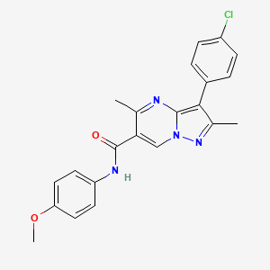 3-(4-chlorophenyl)-N-(4-methoxyphenyl)-2,5-dimethylpyrazolo[1,5-a]pyrimidine-6-carboxamide