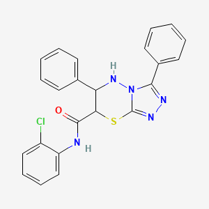 molecular formula C23H18ClN5OS B15022861 N-(2-chlorophenyl)-3,6-diphenyl-6,7-dihydro-5H-[1,2,4]triazolo[3,4-b][1,3,4]thiadiazine-7-carboxamide 