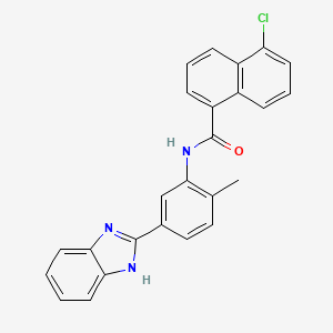 N-[5-(1H-benzimidazol-2-yl)-2-methylphenyl]-5-chloronaphthalene-1-carboxamide