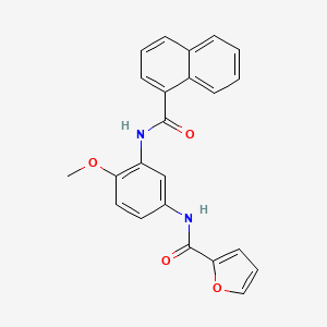 molecular formula C23H18N2O4 B15022933 N-{4-methoxy-3-[(naphthalen-1-ylcarbonyl)amino]phenyl}furan-2-carboxamide 