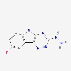 (8-Fluoro-5-methyl-[1,2,4]triazino[5,6-b]indol-3-yl)hydrazine