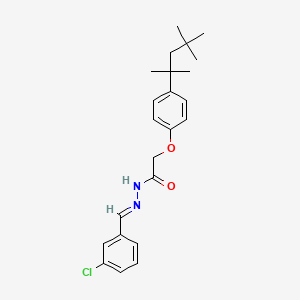 N'-[(E)-(3-chlorophenyl)methylidene]-2-[4-(2,4,4-trimethylpentan-2-yl)phenoxy]acetohydrazide