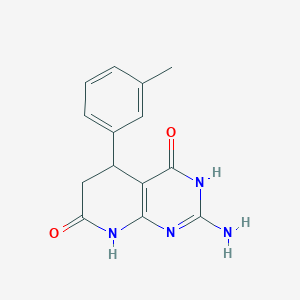 2-amino-4-hydroxy-5-(3-methylphenyl)-5,8-dihydropyrido[2,3-d]pyrimidin-7(6H)-one