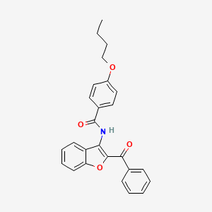 molecular formula C26H23NO4 B15022986 N-(2-benzoyl-1-benzofuran-3-yl)-4-butoxybenzamide 