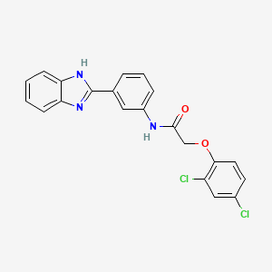 molecular formula C21H15Cl2N3O2 B15023004 N-[3-(1H-benzimidazol-2-yl)phenyl]-2-(2,4-dichlorophenoxy)acetamide 