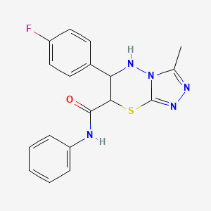 6-(4-fluorophenyl)-3-methyl-N-phenyl-6,7-dihydro-5H-[1,2,4]triazolo[3,4-b][1,3,4]thiadiazine-7-carboxamide