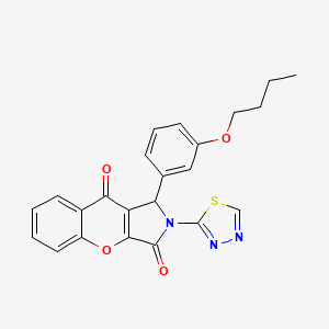 1-(3-Butoxyphenyl)-2-(1,3,4-thiadiazol-2-yl)-1,2-dihydrochromeno[2,3-c]pyrrole-3,9-dione