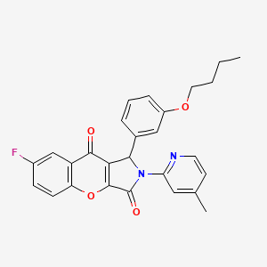 1-(3-Butoxyphenyl)-7-fluoro-2-(4-methylpyridin-2-yl)-1,2-dihydrochromeno[2,3-c]pyrrole-3,9-dione