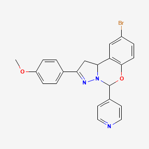 4-[9-Bromo-5-(4-pyridinyl)-1,10b-dihydropyrazolo[1,5-c][1,3]benzoxazin-2-yl]phenyl methyl ether