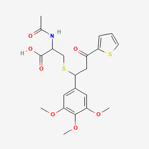 N-acetyl-S-[3-oxo-3-(thiophen-2-yl)-1-(3,4,5-trimethoxyphenyl)propyl]cysteine