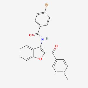 molecular formula C23H16BrNO3 B15023103 4-bromo-N-[2-(4-methylbenzoyl)-1-benzofuran-3-yl]benzamide 