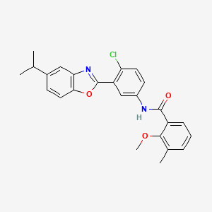 N-{4-chloro-3-[5-(propan-2-yl)-1,3-benzoxazol-2-yl]phenyl}-2-methoxy-3-methylbenzamide