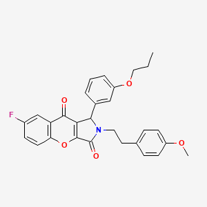 7-Fluoro-2-[2-(4-methoxyphenyl)ethyl]-1-(3-propoxyphenyl)-1,2-dihydrochromeno[2,3-c]pyrrole-3,9-dione