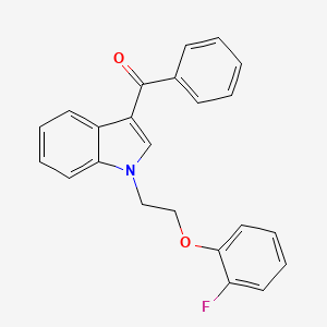 molecular formula C23H18FNO2 B15023140 {1-[2-(2-fluorophenoxy)ethyl]-1H-indol-3-yl}(phenyl)methanone 