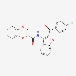 N-[2-(4-chlorobenzoyl)-1-benzofuran-3-yl]-2,3-dihydro-1,4-benzodioxine-2-carboxamide