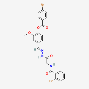 4-[(E)-({2-[(2-Bromophenyl)formamido]acetamido}imino)methyl]-2-methoxyphenyl 4-bromobenzoate