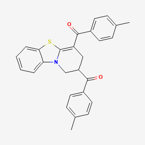 2,3-dihydro-1H-pyrido[2,1-b][1,3]benzothiazole-2,4-diylbis[(4-methylphenyl)methanone]