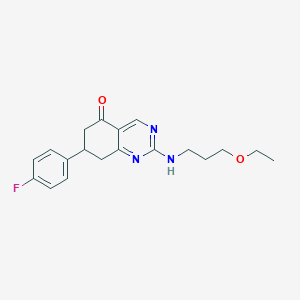 2-[(3-ethoxypropyl)amino]-7-(4-fluorophenyl)-7,8-dihydroquinazolin-5(6H)-one