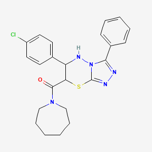 azepan-1-yl[6-(4-chlorophenyl)-3-phenyl-6,7-dihydro-5H-[1,2,4]triazolo[3,4-b][1,3,4]thiadiazin-7-yl]methanone