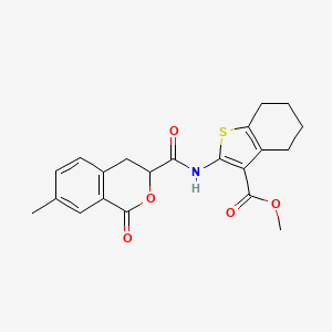 methyl 2-{[(7-methyl-1-oxo-3,4-dihydro-1H-isochromen-3-yl)carbonyl]amino}-4,5,6,7-tetrahydro-1-benzothiophene-3-carboxylate