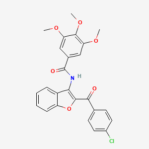 molecular formula C25H20ClNO6 B15023234 N-[2-(4-chlorobenzoyl)-1-benzofuran-3-yl]-3,4,5-trimethoxybenzamide 