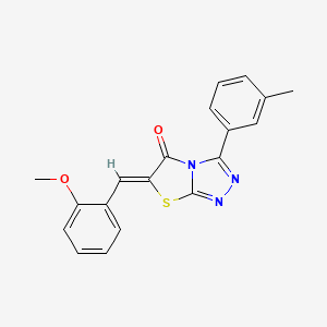 molecular formula C19H15N3O2S B15023271 (6Z)-6-(2-methoxybenzylidene)-3-(3-methylphenyl)[1,3]thiazolo[2,3-c][1,2,4]triazol-5(6H)-one 