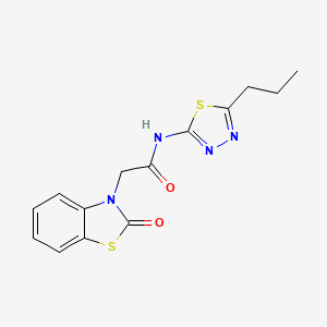 2-(2-Oxo-benzothiazol-3-yl)-N-(5-propyl-[1,3,4]thiadiazol-2-yl)-acetamide