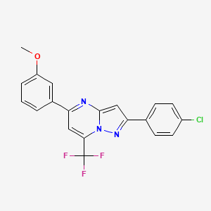 2-(4-Chlorophenyl)-5-(3-methoxyphenyl)-7-(trifluoromethyl)pyrazolo[1,5-a]pyrimidine