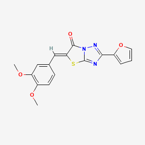 (5Z)-5-(3,4-dimethoxybenzylidene)-2-(furan-2-yl)[1,3]thiazolo[3,2-b][1,2,4]triazol-6(5H)-one