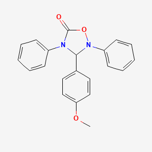 molecular formula C21H18N2O3 B15023349 3-(4-Methoxyphenyl)-2,4-diphenyl-1,2,4-oxadiazolidin-5-one 