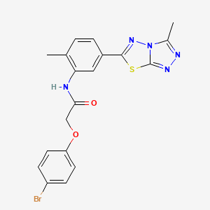 2-(4-Bromophenoxy)-N-(2-methyl-5-{3-methyl-[1,2,4]triazolo[3,4-B][1,3,4]thiadiazol-6-YL}phenyl)acetamide