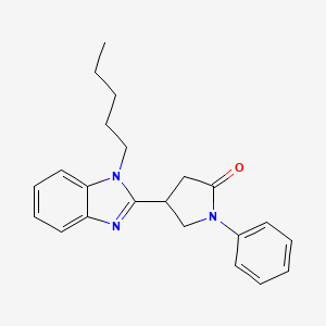 4-(1-pentyl-1H-benzimidazol-2-yl)-1-phenylpyrrolidin-2-one