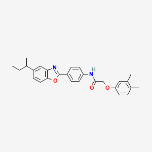 N-{4-[5-(butan-2-yl)-1,3-benzoxazol-2-yl]phenyl}-2-(3,4-dimethylphenoxy)acetamide