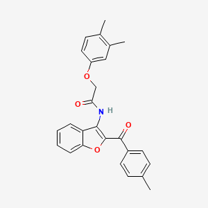 molecular formula C26H23NO4 B15023403 2-(3,4-dimethylphenoxy)-N-[2-(4-methylbenzoyl)-1-benzofuran-3-yl]acetamide 