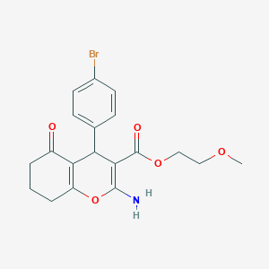 2-methoxyethyl 2-amino-4-(4-bromophenyl)-5-oxo-5,6,7,8-tetrahydro-4H-chromene-3-carboxylate