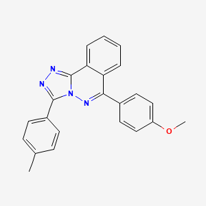 molecular formula C23H18N4O B15023408 6-(4-Methoxyphenyl)-3-(4-methylphenyl)-[1,2,4]triazolo[3,4-a]phthalazine 