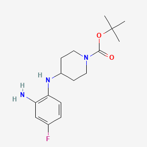 molecular formula C16H24FN3O2 B1502343 tert-Butyl 4-((2-amino-4-fluorophenyl)amino)piperidine-1-carboxylate CAS No. 1004304-10-2