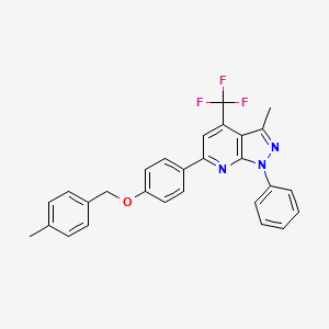 3-methyl-6-{4-[(4-methylbenzyl)oxy]phenyl}-1-phenyl-4-(trifluoromethyl)-1H-pyrazolo[3,4-b]pyridine