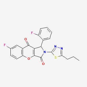 7-Fluoro-1-(2-fluorophenyl)-2-(5-propyl-1,3,4-thiadiazol-2-yl)-1,2-dihydrochromeno[2,3-c]pyrrole-3,9-dione