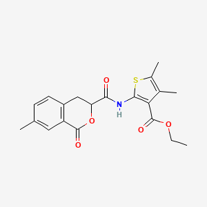 ethyl 4,5-dimethyl-2-{[(7-methyl-1-oxo-3,4-dihydro-1H-isochromen-3-yl)carbonyl]amino}thiophene-3-carboxylate