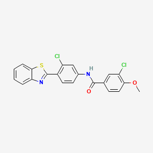 N-[4-(1,3-benzothiazol-2-yl)-3-chlorophenyl]-3-chloro-4-methoxybenzamide