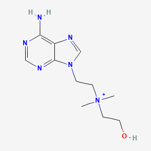 molecular formula C11H19N6O+ B15023492 2-(6-amino-9H-purin-9-yl)-N-(2-hydroxyethyl)-N,N-dimethylethanaminium 