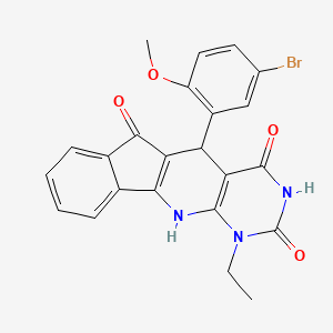 molecular formula C23H18BrN3O4 B15023517 2-(5-bromo-2-methoxyphenyl)-7-ethyl-5,7,9-triazatetracyclo[8.7.0.03,8.011,16]heptadeca-1(10),3(8),11,13,15-pentaene-4,6,17-trione 