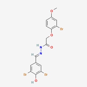 2-(2-bromo-4-methoxyphenoxy)-N'-[(E)-(3,5-dibromo-4-hydroxyphenyl)methylidene]acetohydrazide