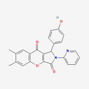 1-(4-Hydroxyphenyl)-6,7-dimethyl-2-(pyridin-2-yl)-1,2-dihydrochromeno[2,3-c]pyrrole-3,9-dione