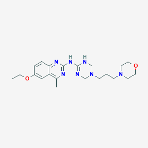 6-ethoxy-4-methyl-N-{5-[3-(morpholin-4-yl)propyl]-1,4,5,6-tetrahydro-1,3,5-triazin-2-yl}quinazolin-2-amine