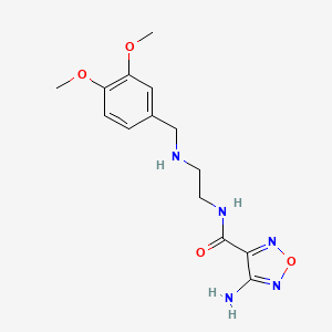 Furazan-3-carboxylic acid, 4-amino-, [2-(3,4-dimethoxybenzylamino)ethyl]amide