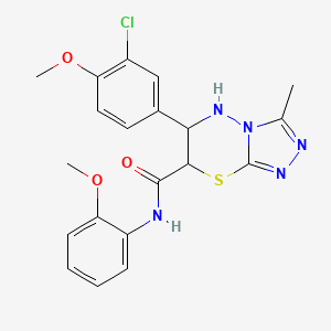 6-(3-chloro-4-methoxyphenyl)-N-(2-methoxyphenyl)-3-methyl-6,7-dihydro-5H-[1,2,4]triazolo[3,4-b][1,3,4]thiadiazine-7-carboxamide